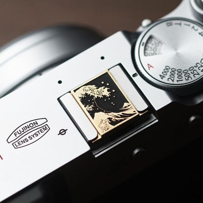 Picture of DBZZ Camera hot Shoe Cover and Shutter Buttons Soft Shutter Release Button - Compatible with Fuji xt5 xt50 xt30 xt200 xt100 xpro2 xpro3 (fsh bass Cover)