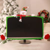 Picture of Christmas Computer Monitor Cover Elastic Xmas Decorations Reindeer Computer Monitor Border Cover, Elastic Laptop Computer Cover for New Year Gift Ideas Xmas Home Office Computer Decoration (Snowman)