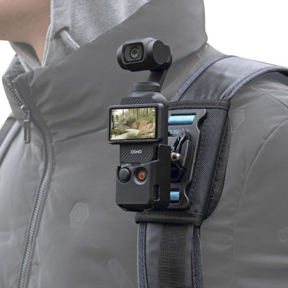 Picture of SUREWO Osmo Pocket 3 Backpack Mount,Bag Belt Shoulder Strap Mount with Extended Border Compatible with DJI Osmo Pocket 3