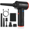 Picture of Compressed Air Duster 6000mAh Battery - Electric Air Duster Addcolor AD-38 Keyboard Cleaner for Office-3 Adjustable Wind Speeds with LED Light, Cordless & Reusable Canned Air Duster for Computers