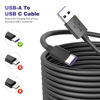 Picture of iMangoo USB to USB C Power Cable for CCTV Camera,33FT Type C Long Power Extension Cable for Xiaomi Mi eufy Security Camera Outdoor Indoor Cord with 10 Wire Clips Cable Nails Black