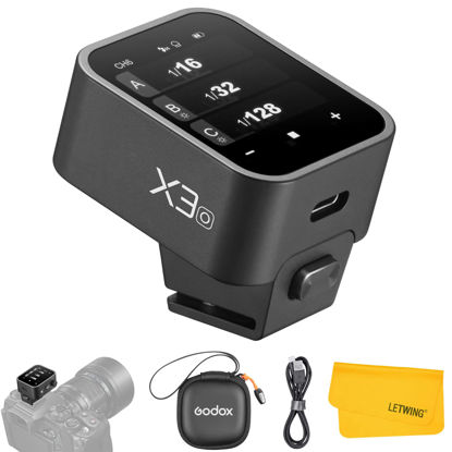 Picture of Godox X3O X3-O TTL Wireless Flash Trigger for Olympus Panasonic Camera, 2.4G Wireless Touchscreen Flash Transmitter, Support TTL Auto/Manual/Multi Flash, Built-in Lithium Battery, High-Definit Screen