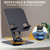 Picture of OCYCLONE for iPad Stand 360 Rotating, Adjustable Tablet Stand for Desk, Portable Monitor Tablet Stand Holder Office Accessories Compatible with Kindle 4" - 15.6" Tablet iPad PS iPhone Stand, Black