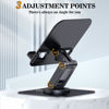 Picture of OCYCLONE for iPad Stand 360 Rotating, Adjustable Tablet Stand for Desk, Portable Monitor Tablet Stand Holder Office Accessories Compatible with Kindle 4" - 15.6" Tablet iPad PS iPhone Stand, Black