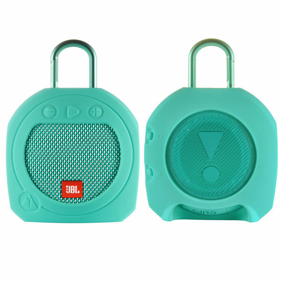 Picture of TXEsign Protective Silicone Stand Up Case for JBL Clip 3 Waterproof Portable Speaker (Teal)