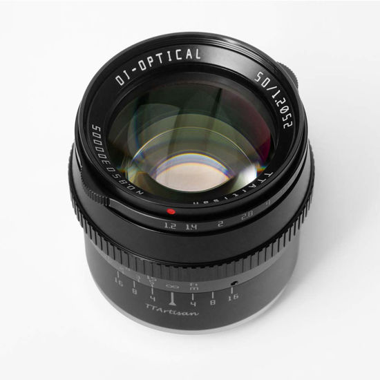 Picture of TTArtisan 50mm F1.2 APS-C Manual Focus Lens for Sony E Mount Camera Like A5000 A5100 A6000 A6100 A6300 A6400 A6500 A6600 NEX-3 NEX-3N NEX-3R NEX-5T NEX-5R NEX-5 NEX-5N NEX-7 NEX-5C Black