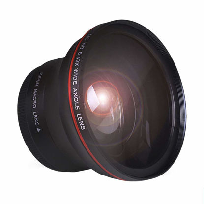 Picture of Tectra 55MM 0.43x Professional HD Wide Angle Lens (Macro Portion) for Nikon D3400, D3300, D3500, D5500, D5600 and Sony Alpha Cameras