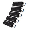 Picture of GIGASTONE Z30 128GB 5-Pack USB 3.2 Gen1 Flash Drive, Capless Retractable Design Pen Drive, Carbon Fiber Style, Reliable Performance & Durable, USB 2.0 / USB 3.0 / USB 3.1 Interface Compatible