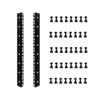 Picture of FMUSER 8U Rack Rails with M6 Rack Mount Screws and Cage Nuts Set for DIY Server and Studio Racks
