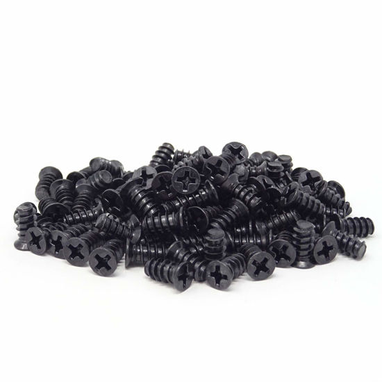 Picture of Honbay 100PCS M5x10 Computer Case Fan Screws Computer Cooling Fan Mount Screws Self-Tapping Screws (Black Zinc)