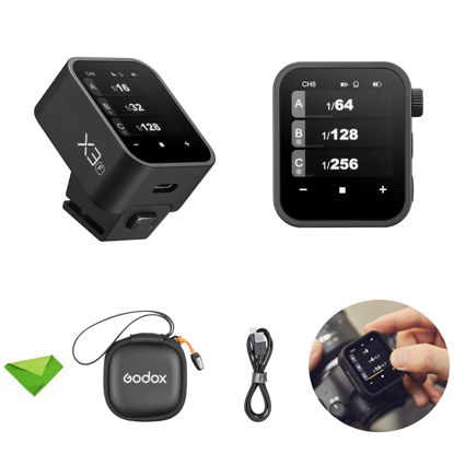 Picture of Godox X3-F X3F X3 F Touchscreen TTL Wireless Flash Trigger for Fuji, 2.4GHz Wireless, High Speed Sync, OLED Screen Adjustable Brightness TTL Speedlight Transmitter for Fujifilm Cameras (Autoflash)