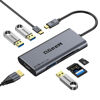 Picture of USB C Hub, QGeeM USB C 4k HDMI Adapter, 7 in 1 USB C Dongle with 100W PD,USB 3.0, Card Reader, Compatible for MacBook iPhone 15/16 Ipad Pro max,Chromebook Laptop USB c Dock-Classic Grey