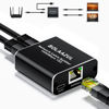 Picture of CAT 6 Ethernet Splitter 1 to 2 1000Mbps, BolAAzuL Gigabit RJ45/Network Splitter (1 in 2 Out) High Speed 1x2 with USB Power Cable 2.6ft, for Cat5/5e/6/7/8, 2 Devices Simultaneously Networking