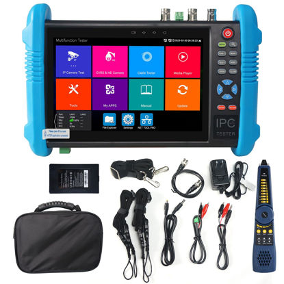 Picture of 8K IP Camera Tester, WANLUTECH CCTV Tester 7 inch Touchscreen 8MP TVI CVI AHD SDI CVBS Camera Tester RJ45 Cable Tester PoE Network Tools RS485 WiFi HDMI I/O VGA in (IPC-9800CADHS Pro)
