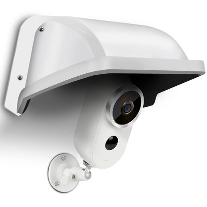 Picture of WEILAILIFE Universal Camera Cover Shield Sun Rain, Waterproof Protective Roof for Dome, Bullet Cameras, ABS Plastic Shade Covers (White)