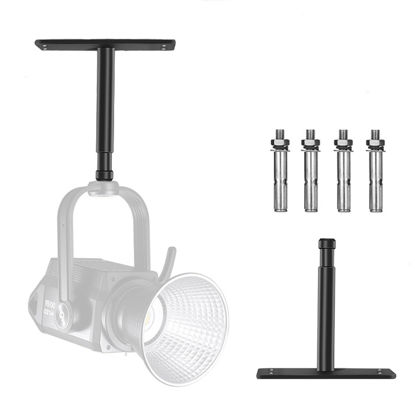 Picture of YUOCU Baby Pin Plate Wall Ceiling Mount, 4.7inch Baby Pin Overhead Wall Holder with 5/8" Stud for Photography Video Studio Lighting, Strobe Light, Ring Light, Softbox, Camera, Flash