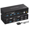 Picture of ATLAHET 8K HDMI KVM Switch 2 Monitor 2 Computers Support 8K@60Hz 4K@120Hz KVM Switcher for 2 PC Share 2 Monitors and 4 USB 3.0 Devices Support Copy and Extend Mode with External Accessories