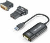 Picture of WAVLINK USB3.0 to HDMI/DVI/VGA Universal Graphic Adapter，Supports Primary/2048x1152 Extend/Mirror Video Mode up to 6 Display Units with Aduio Port Displaylink Chip for Windows, Chrome OS