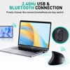 Picture of JYKEYMOUT Bluetooth and 2.4G (2-in-1) Rechargeable Wireless Mouse, Ergonomic Vertical Design, 1000/1200/1600 DPI, 6 Silent Buttons, for Laptop, Computer, PC, MacBook, Chromebook-Black