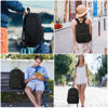 Picture of YAMTION Black Backpack for Women Men,Casual School Backpack Teen Boys and Girls 15.6 Inch Laptop Bookbag with USB Charger for College High School Travel Business