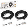 Picture of Uvital Phone Handset Cord Detangler for Desk Phone, RJ9 2Pack 10FT Landline Phone Cord(Coiled Length: 1.2FT) and 2 Pack Anti-Tangle Telephone Cord Untangler, 360° Rotating Swivel, Black