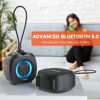 Picture of PEICHENG Speaker, Small Portable Bluetooth Wireless IPX5 Waterproof Shower Speaker,Loud Stereo Sound Deep Bass,Dual Pairing, RGB Lights,Long Playtime for Outdoor Party, Great Gift,1PC(Black)