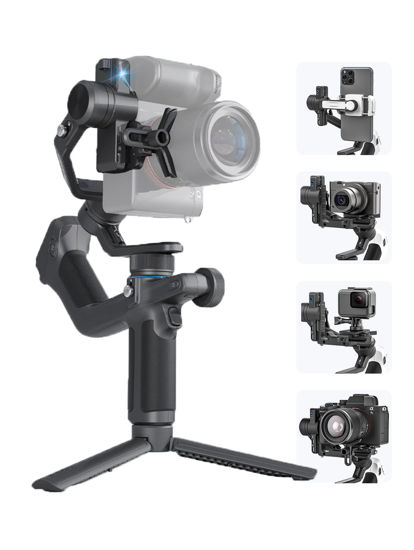 Picture of FeiyuTech [Official] SCORP Mini-2 All in One 3-Axis Camera Stabilizer,Built-in AI Track Sensor Handheld Gimbal for Sony A7III,Canon R6,Nikon Z30,Fujifilm,GoPro11/12,iPhone 15 14Pro,Samsung,Max 2.65lb