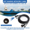 Picture of JYINCPED 25FT Network Ethernet Cable for Garmin Marine RJ45, Replacement for 010-10551-00, Ethernet Network Cable Compatible with Garmin Navigation Screen/Fish Finder/GMS 10/Radar GPSMAP/GMR/UHD