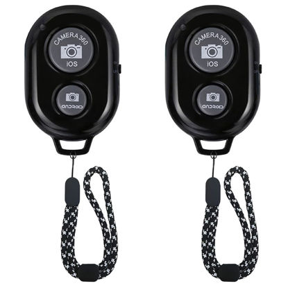 Picture of AngelReally Wireless Camera Shutter Remote Control for Smart Phones- Compatible with iOS/Android (2 Black)