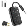 Picture of Bluetooth Transmitter Receiver for TV - Airplane Bluetooth Adapter for All Headphones - Plane Travel Essentials - Dual Connection - aptX Low Latency -Wireless Audio Aux for MP3,Game,PC-Black