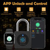 Picture of Pothunder Fingerprint Padlock, Fingerprint Lock with APP, Padlock with Steel Cable Keyless Biometric, Smart Padlock Waterproof Suitable for Gym, Locker, Helmet, Gate, Fence, Luggage