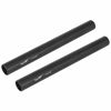 Picture of Haoge VA-PR15B 15cm (5.9 Inch) Long Aluminum Alloy Rod 15mm Rods with M12 Thread for Camera Rail Support System Rig Shoulder Pads Monitor Mount Rod Clamp Base Mattebox Follow Focus Black, Pack of 2