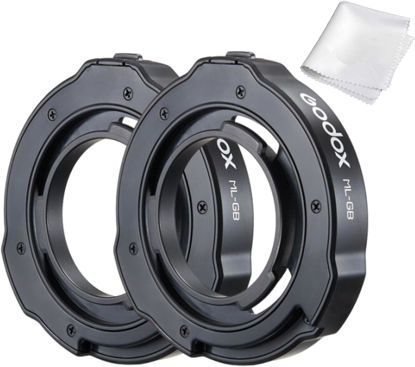 Picture of Godox ML-GB Bowens Adapter for Godox AD300Pro AD400Pro Flash Godox ML100Bi Godox ML60IIBi Godox ML30, ML30Bi, ML60, ML60Bi Led Video Lights (Pack of 2)