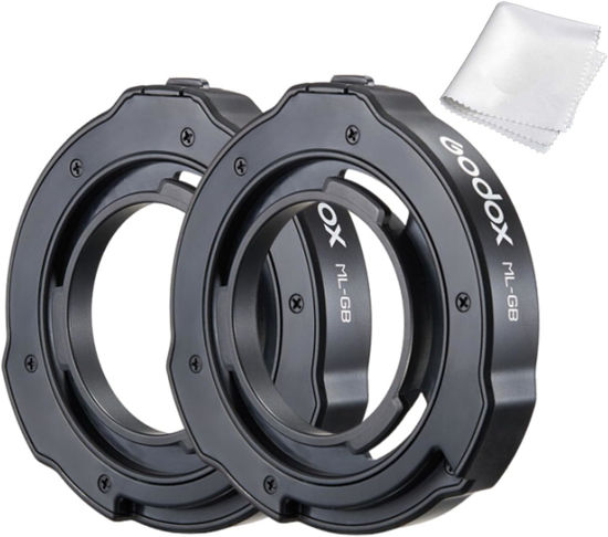 Picture of Godox ML-GB Bowens Adapter for Godox AD300Pro AD400Pro Flash Godox ML100Bi Godox ML60IIBi Godox ML30, ML30Bi, ML60, ML60Bi Led Video Lights (Pack of 2)
