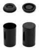 Picture of QWORK Film Canisters with Lids, 50 Pcs Plastic Camera Reel Containers 8 OZ, for Scientific Activity Small Accessories, Black