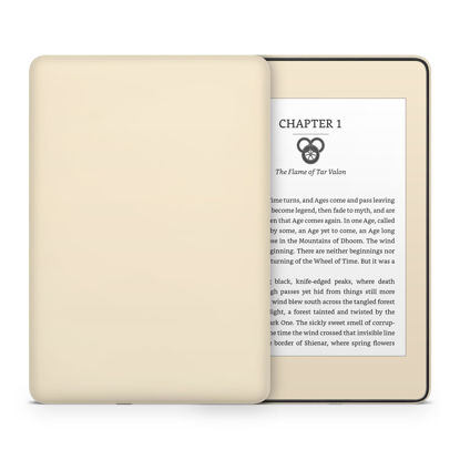 Picture of Tacky Design Solid Skin for Kindle Paperwhite Skin Wrap, Minimalistic Skin for Kindle Stickers, Premium Vinyl 3M Full Wrap for Kindle Paperwhite Covers for (Cream, Kindle Paperwhite (10th Gen, 2018))