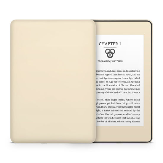 Picture of Tacky Design Solid Skin for Kindle Paperwhite Skin Wrap, Minimalistic Skin for Kindle Stickers, Premium Vinyl 3M Full Wrap for Kindle Paperwhite Covers for (Cream, Kindle Paperwhite (10th Gen, 2018))