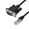 Picture of LFHUKEJI RJ45 to RS232,DB9 9-Pin Serial Port Male to RJ45 Female Cat5 Ethernet LAN Console 4.9Ft