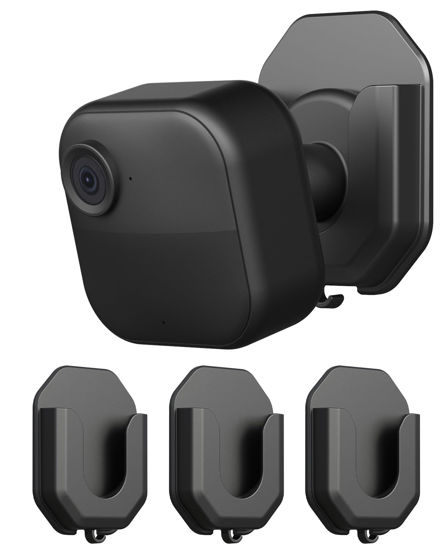 Picture of 3 Pack No Drill No Screws Blink Camera Wall Mount Compatible with Blink Outdoor 4/Mini/Mini 2 / Ring Indoor Cam (2nd Gen) Cameras Adhesive Wall Mount