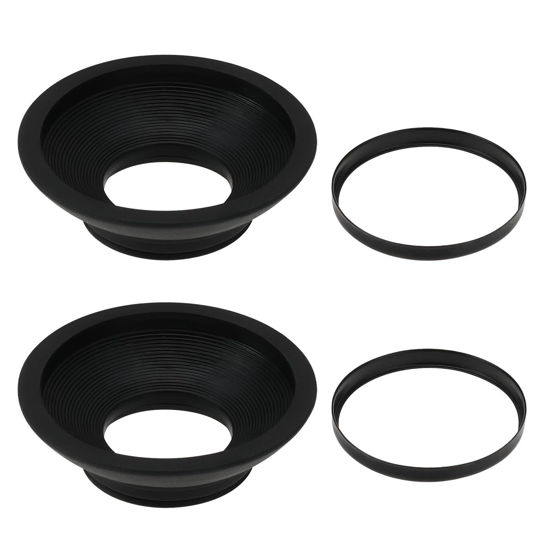 Picture of SG Store 2pcs DK-19 Rubber Replacement Eyepiece Eyecup DK-19 Rubber Camera Eyepiece Compatible with Nikon D2 D3 Df D4 D700 D800E D810 F6 F5 Cameras, Black