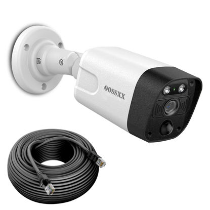 Picture of OOSSXX 4K PIR POE Extend Camera Outdoor Indoor Video Surveillance Security Waterproof Wired POE Camera, Home IP 4K 8MP Camera, Night Vision, Just Extend POE Kits