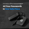 Picture of Atlancube Offline Password Keeper, Manage Your Passwords - Secure Bluetooth Drive with Autofill, Military Grade Encryption, Store 1,000 Credentials (Black)