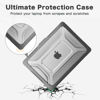 Picture of MOSISO Compatible with MacBook Air 13 inch Case 2025 2024 2023 2022 M3 A3113 M2 A2681, Honeycomb Heavy Duty TPU Bumper Plastic Hard Case with Kickstand&Keyboard Skin for MacBook Air 13.6, Black
