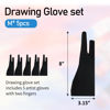 Picture of Falling in Art 5 Pack Drawing Gloves with Two Fingers, Digital Artist Gloves for Left and Right Hand, Soft Art Gloves for Graphic Drawing Tablets, iPads, Monitors and Paper Sketching, M