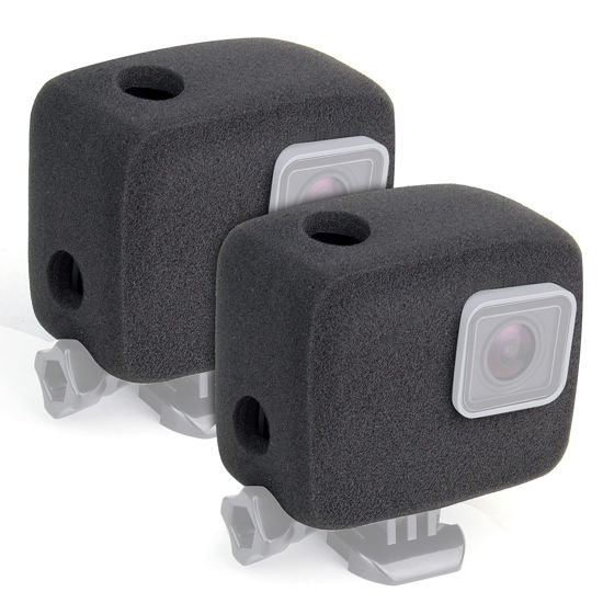 Picture of GEPULY 2-Pack Windslayer Housing Frame Case Wind Cover for GoPro Hero 7 6 5 Black Reduces Wind Noise for Optimal Audio Recording