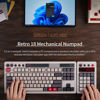 Picture of AKNES 8bitdo Retro 18 Mechanical Numpad, 2-in-1 PC numpad and Calculator, Bluetooth/2.4G/Wired Numpad for Windows and Android - N Edition