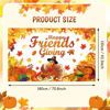 Picture of AIBIIN Happy Friendsgiving Backdrop Friendsgiving Party Decorations Thanksgiving Day Turkey Photography Background Fall Pumpkin Harvest Maple Leaf Happy Friends Giving Party Banner 70.8x43.3 inch