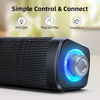 Picture of Uakinat USB Computer Speakers,Computer Speakers with 3.5 mm aux,Wired USB Powered & Colorful LED Lights with Switch Button,Surround Sound Portable SoundBar for Monitor Laptop Phone(Black)