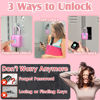 Picture of Pothunder Fingerprint Padlock, Smart Padlock, Locker Lock, Combination Lock, Fingerprint Lock with APP Unlock, USB Rechargeable, Suitable for Gym Locker, Door, Locker(Pink)
