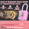Picture of Pothunder Fingerprint Padlock, Smart Padlock, Locker Lock, Combination Lock, Fingerprint Lock with APP Unlock, USB Rechargeable, Suitable for Gym Locker, Door, Locker(Pink)